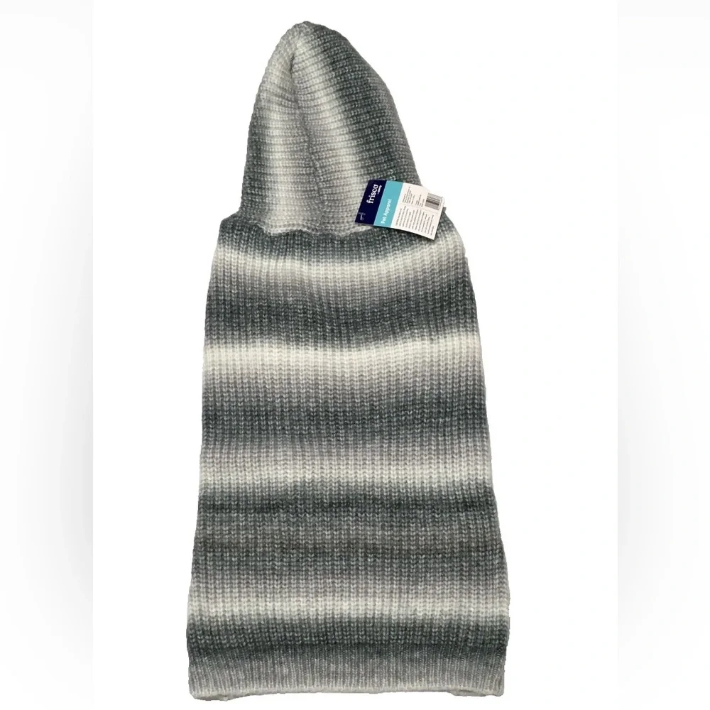 Frisco Pet Apparel XL Dog Gray Ombre Pullover Hooded Sweater